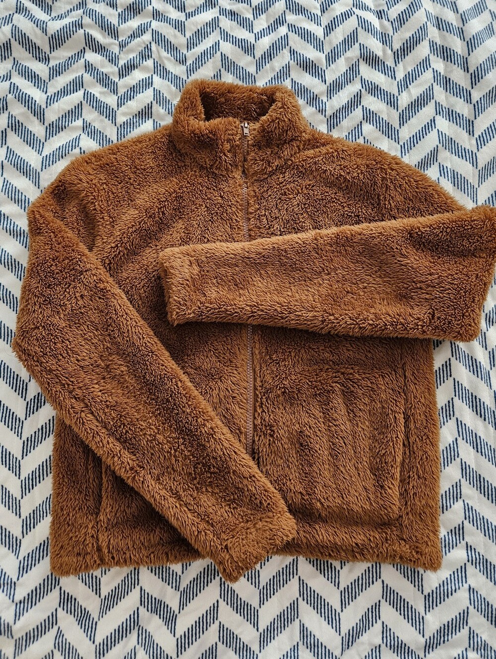 Bluenotes Teddy Fleece Jacket in Brown